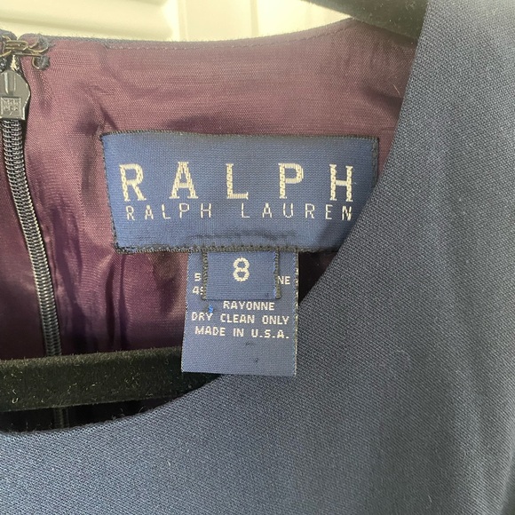 Vintage Ralph Lauren Navy Dress - Picture 5 of 8